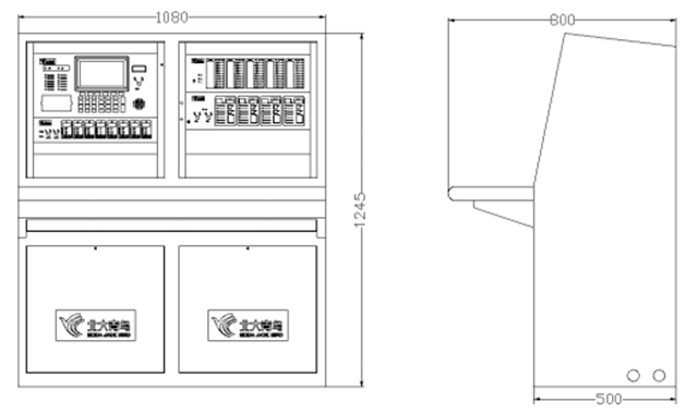 JB-TT-JBF-11SF-H火災報警控制器結構尺寸