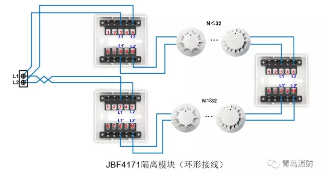 JBF4137隔離模塊環(huán)形接線接線圖